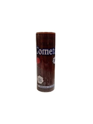 Vela Votiva Cometa 7 Dias 265g Marrom 50mm – Vela Religiosa de Longa Duração para Estabilidade, Proteção e Aterramento Espiritual
