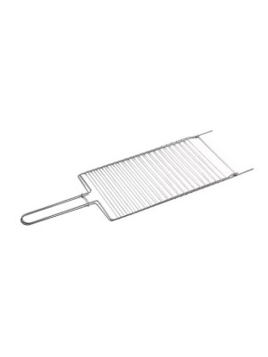 Grelha Cromada Chrome Pequena 54x17cm para Churrasco, Aço Resistente, Ideal para Carnes, Peixes e Legumes, Alta Durabilidade e Facilidade de Limpeza