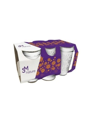 Copo Nature Suco 270ml Conjunto com 6 Peças – Vidro Texturizado, Alta Transparência, Ideal para Bebidas Geladas e Uso Diário