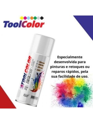 Tinta Spray Toolcolor UG Branco Fosco 400ml Alta Cobertura, Secagem Rápida e Acabamento Profissional