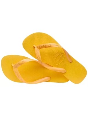 Havaianas Top Amarelo Pop Tamanho 37/38 Chinelo Original Unissex em Borracha Antiderrapante para Praia Piscina Lazer e Uso Diário