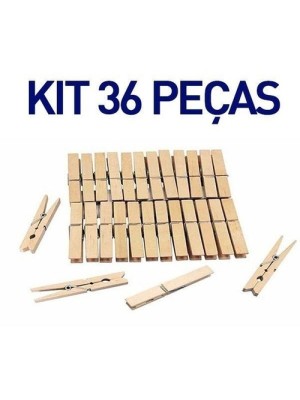 PRENDEDOR DE MADEIRA C/36PCS