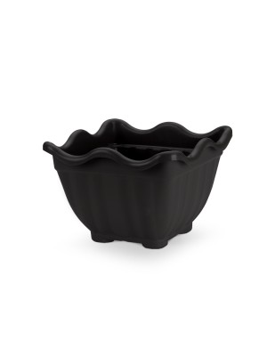VASO FLOR QUADRADO MEDIO PRETO 4L 25X25X17,5CM UN. INJEPLASTEC