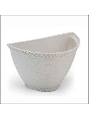 VASINHO DE PAREDE RATTAN MARMORE 17X10X11CM UN.