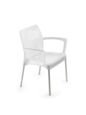 POLTRONA SEC LINE BRANCA 56,5X56X78CM INJEPLASTEC