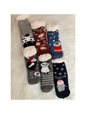 MEIA DE LÃ ESTAMPADA UN.