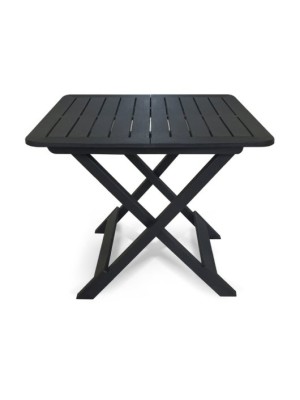 MESA QUADRADA DOBRAVEL PRETA 80X72X70CM DE PLASTICO