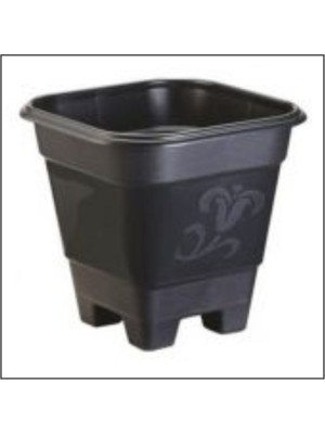 Vaso Quadrado Grande Preto 30,5x30,5x29,5cm – Resistente e Moderno