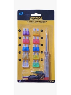 CHAVE P/TESTE AUTOMOTIVO C/10 FUSIVEIS P/AUTOMOVEL UN.