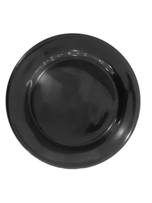 PRATO RASO PORCELANA PRETO GLOSSY 26CM UN.